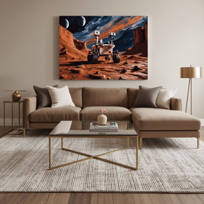 Art sur toile mauve, Space Mars rover