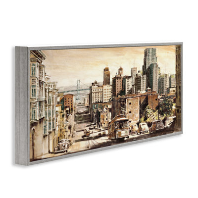 Industrial City Scene Framed Giclee Art by Matthew Daniels