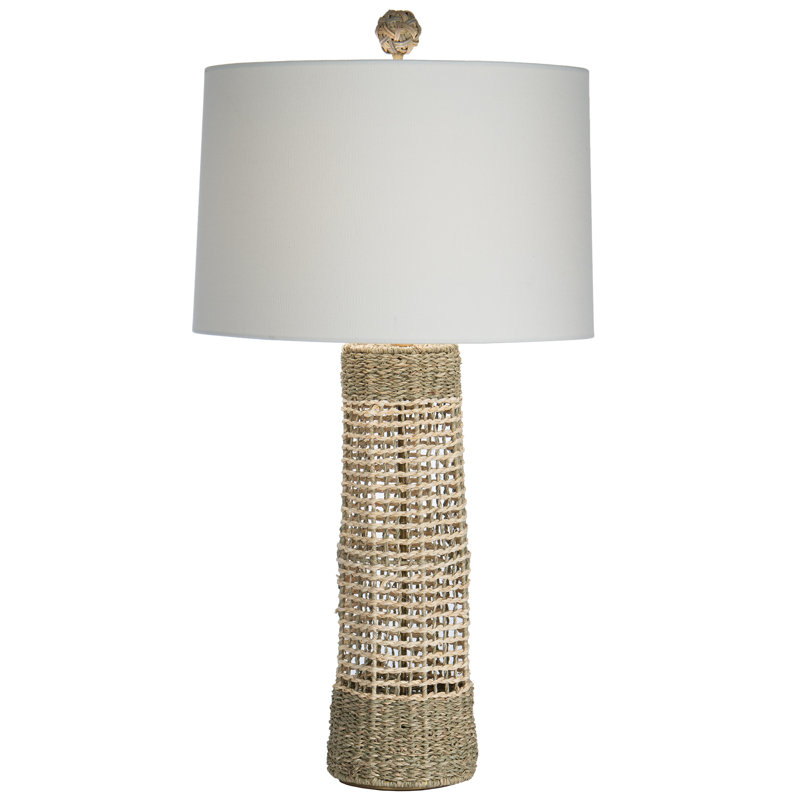 Lampe de table naturelle 32,5 po Dana, Blanc