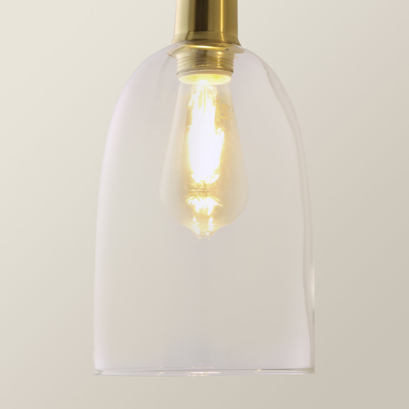 3 - Light Pendant, Brushed Gold, Yes