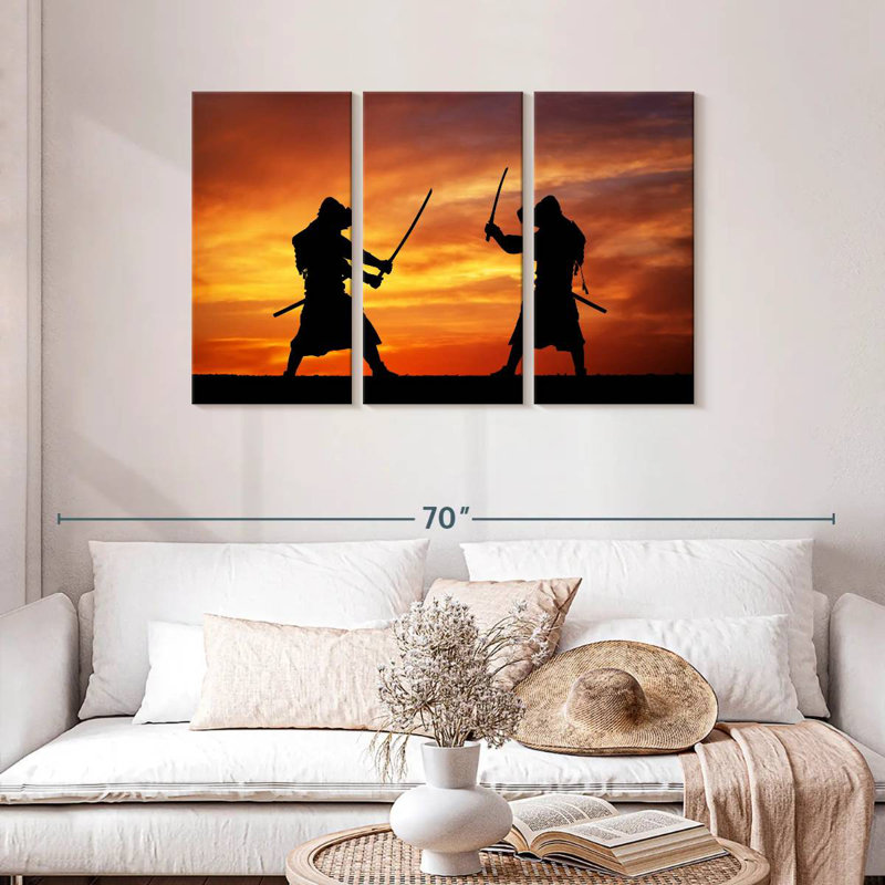 Leisha Samurai Sunset Duel, 28" H x 45" W