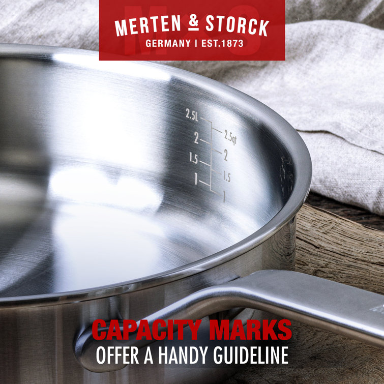 Merten and Storck, Steel Core Enameled 2.5-QT Saucepan, Gray