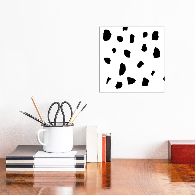 Black Raining by Art Mirano - Wrapped Canvas Minimalistic, 30.48cm H x 30.48cm W x 1.91cm D