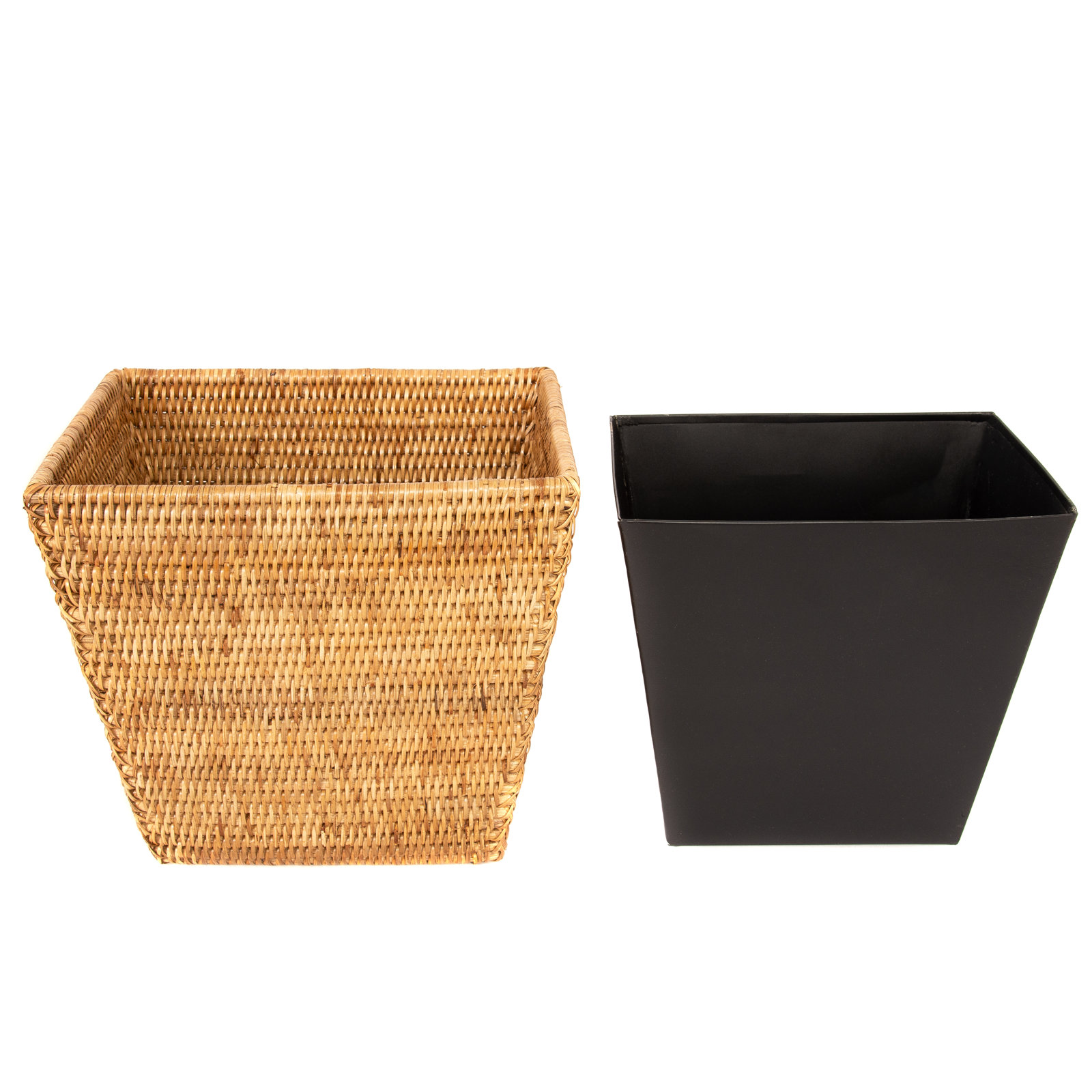 Asherville 3.5gal Waste Basket, Honey Brown