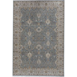Signature Wool Oriental Area Rug in Blue/Beige