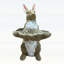 Statue de lapin peinte à la main en oxyde de magnésium pour le jardin et la décoration intérieure, résistante aux intempéries et légère