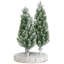 Frosted Trio Of Pine Trees Christmas Decoration - 8" - Unlit