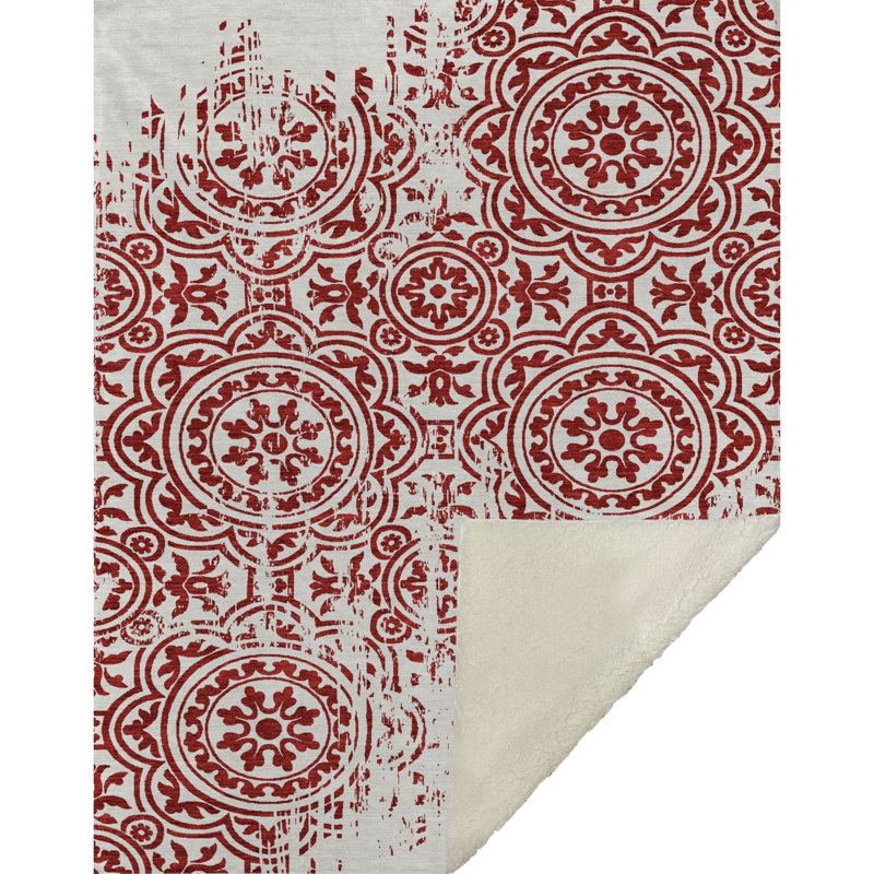 Jeté Sherpa ASB758 Addison, Rouge