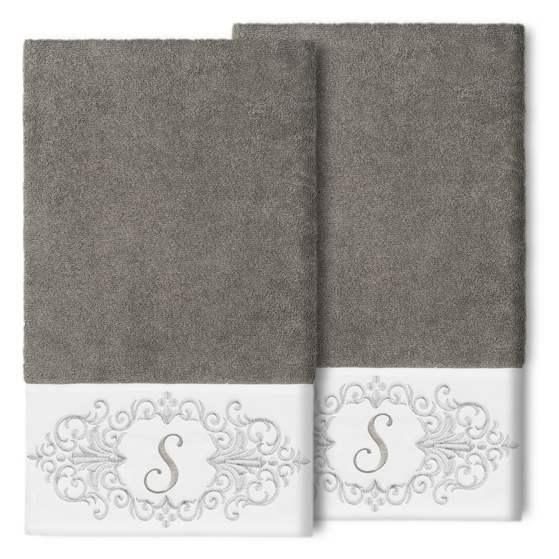 Monica Midweight Bath Towel, Dark Gray, S