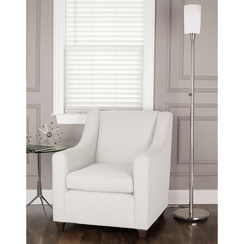 Nina Torchiere Floor Lamp, Polished Nickel