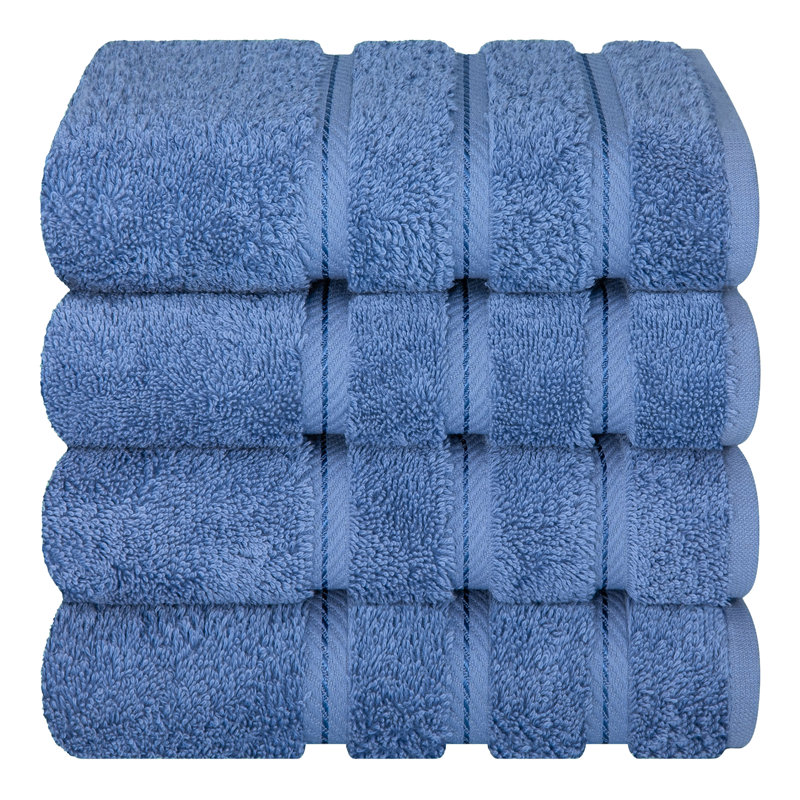 Ensemble de 4 serviettes en coton Edison, Bleu électrique
