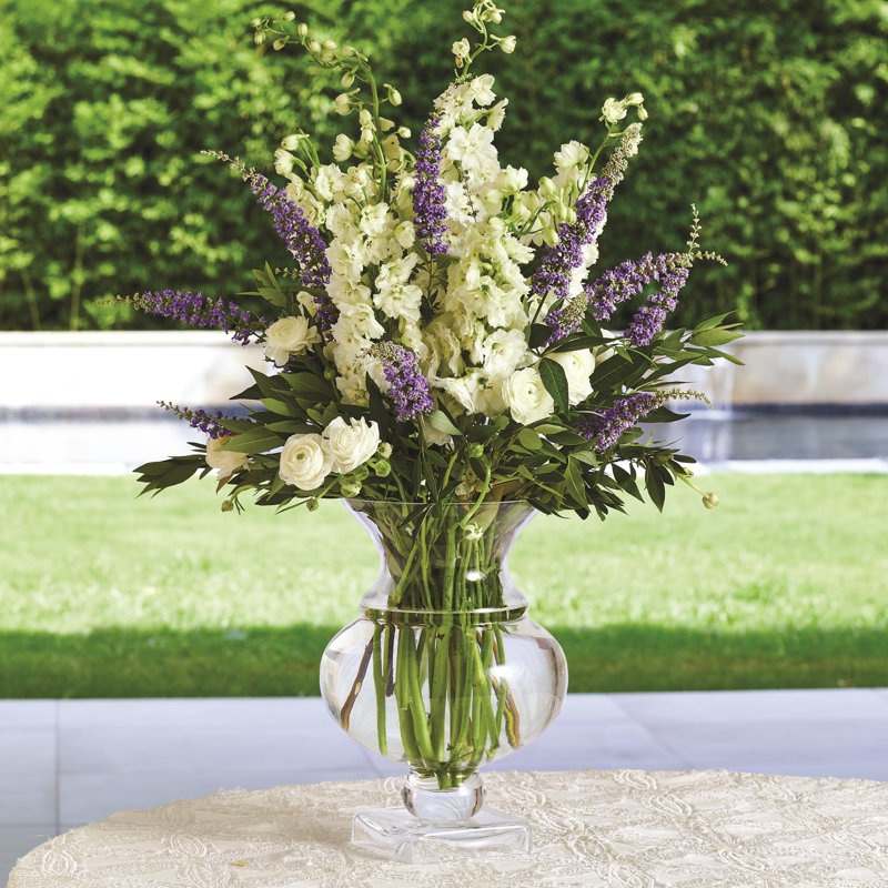 Elegant Clear Glass Hurricane Vase for Table