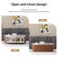 Pedestal Coffee Table with Storage-1266282128