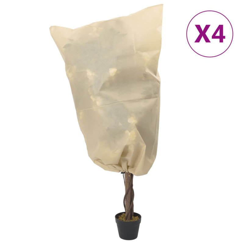 Housse en molleton pour plante vidaXL, Beige, H 39,4 po x l 31,5 po