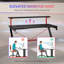 Bureau de jeu HOMCOM 47 pouces, bureau d'ordinateur de course, poste de travail pour la maison ou le bureau, avec tablette surélevée pour écran, porte-gobelet rotatif et crochet pour casque, noir