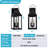 2-Light 20"h Black Outdoor Wall Light,2-Pack Wall Lantern Sconce With Clear Glass