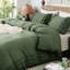 Ensemble d'édredon vert olive Ensemble d'édredon à volants grand vert foncé-123021043-123021052