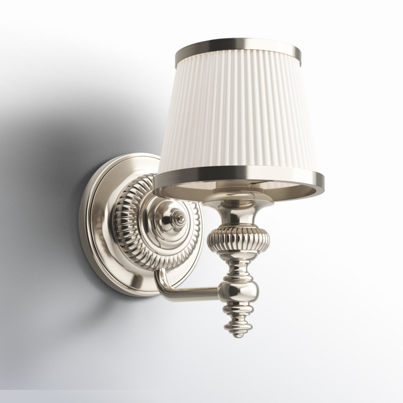 Milton 1 - Light Armed Sconce, Polished Nickel