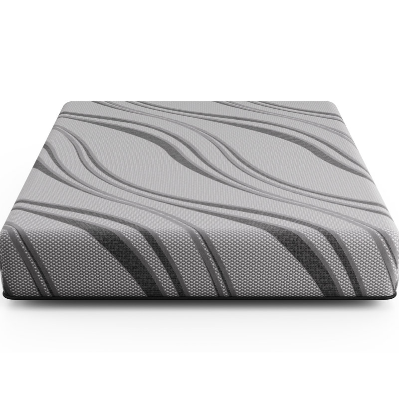 Grand matelas avec noyau et fermeté moyenne pour un sommeil profond et son dossier de 10 po en mousse de gel - Grand, mèche grise
