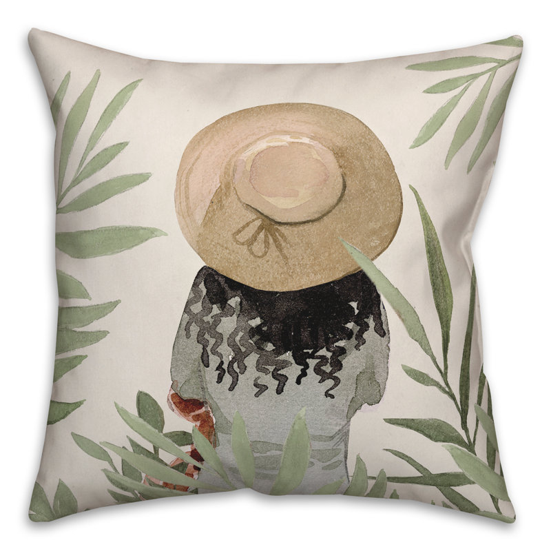 Sunhat Scene Square Pillow Cover & Insert
