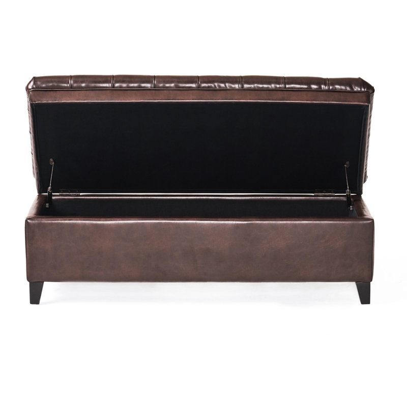 Brown Storage With Lid - 50" X 20.5 Rectangular For Storing Household Items, Brown