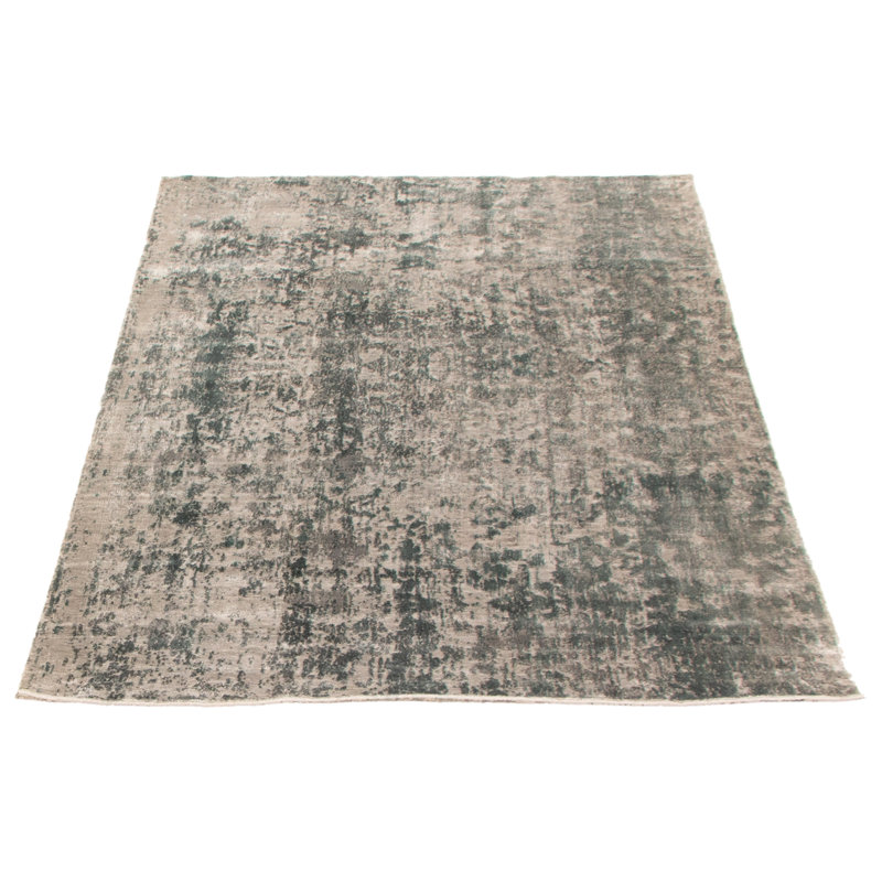 Tapis gris / vert Som tissé à la main