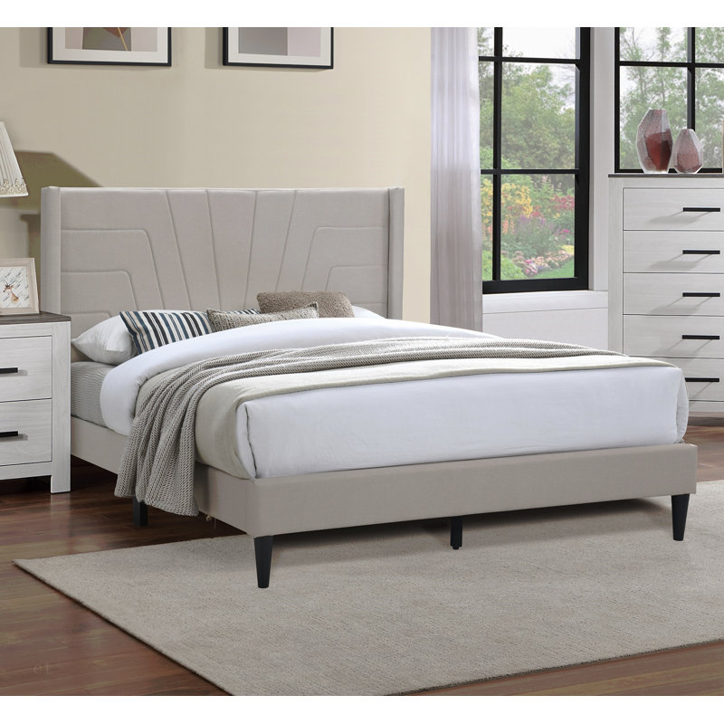 Base de lit tapissier 1pc, Marron clair