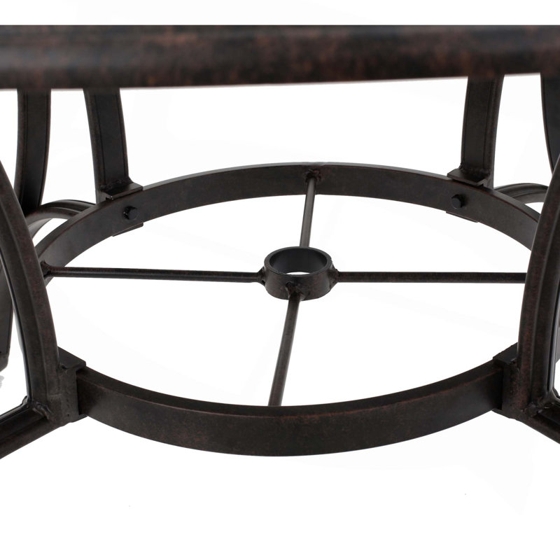 Outdoor Cast Aluminum Circular Dining Table