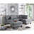 Polyfiber Reversible Sectional Sofa With Ottoman