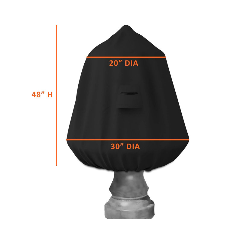 Lilleigh High Density Outdoor Waterproof Fountain Cover, Patio Garden Fountain Statue Protective Cover, 48" H x 30" W x 30" D
