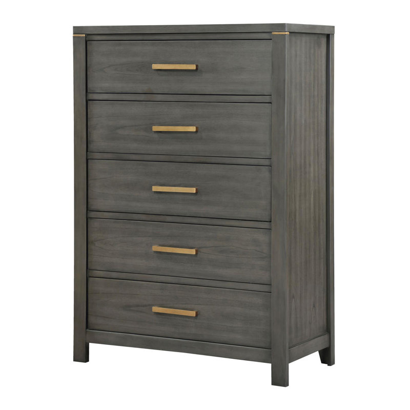 Ensemble de chambre à coucher 5 pièces avec tête de lit à DEL Chawn, King