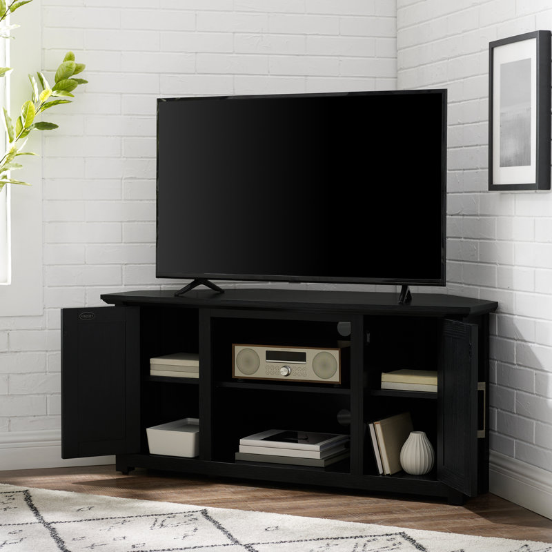 Meuble télé de coin pour téléviseur de 50 po ou moins Rozier, Noir