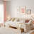 Upholstered Daybed With Storage Armrests, Usb Ports, Side Pockets, 2 Drawers And Button Tufted Design-1560549170