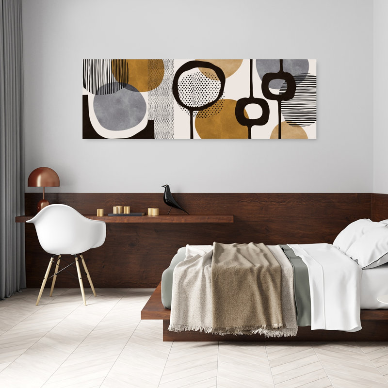 Art mural expressif contemporain abstrait expressif, H 20 po x l 60 po