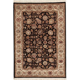 Wool Oriental Area Rug in Black/Brown