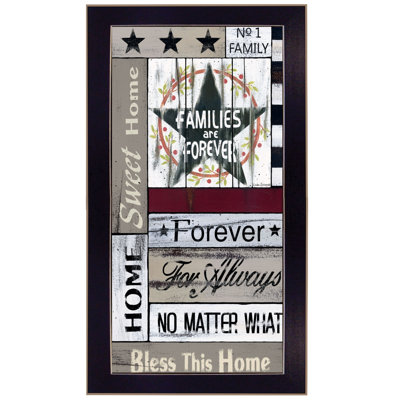 «Familles are Forever», art mural encadré pour la décoration de salon par Linda Spivey
