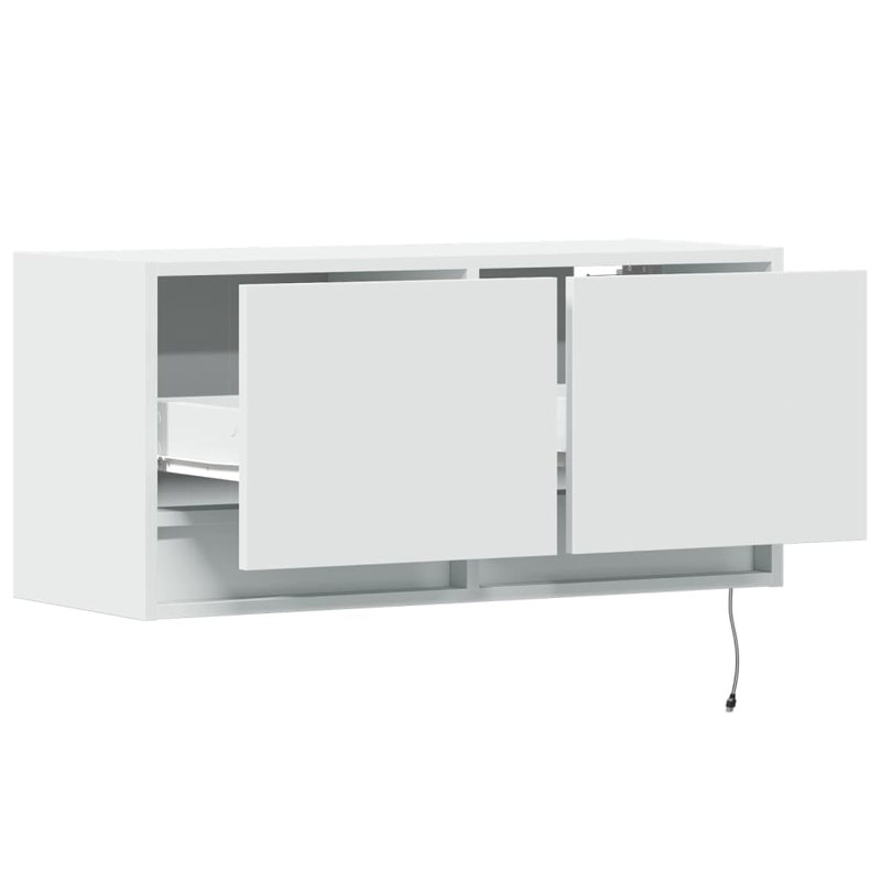 Vidaxl TV Wall Cabinet with LED Lighting 31 x 38cm, 80cm, White