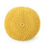 Repose-pieds tricoté en coton rond, jaune et au sol, capacité de poids de 200 lb, caractéristique de l'accessoire décoratif, nettoyage des taches nécessaire, bourre de perles, l 20,47 po, l 13,84 po de facilité, résistance de 200 lb,