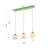 3-light Green Pendant Light With Glass Shades