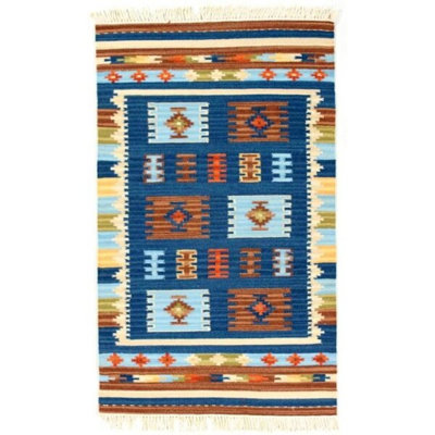 Knapp Rectangle 60 cm x 110 cm Flatweave Kilim Indoor / Outdoor Area Rug