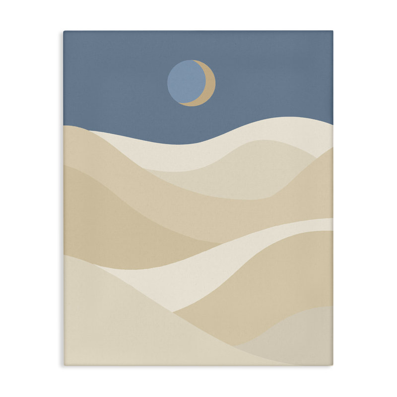Art mural sur toile Crescent Moon over Dunes par Daphne Polselli bp-853_CN, H 20 po x l 16 po