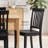 Slatted Back Dining Chair Solid Wood Side Chair-2056205938