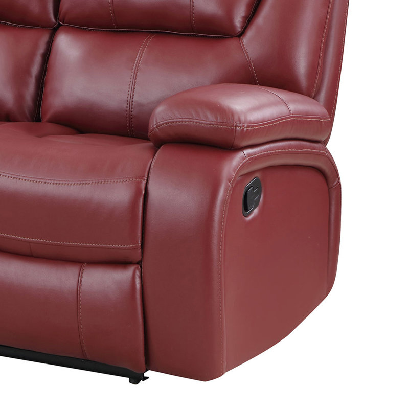 Petillo 3-Piece Reclining Sofa Set, Red