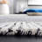 Janyla Hand Tufted Wool/Cotton Abstract Rug in Black/Ivory-1213421928