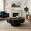 Table basse ronde noire festonnée-730884282