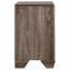 Table de chevet rectangulaire lavée à 2 tiroirs taupe