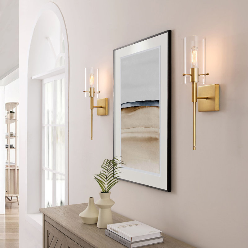Iron Dimmable Wall Sconce Set, Gold