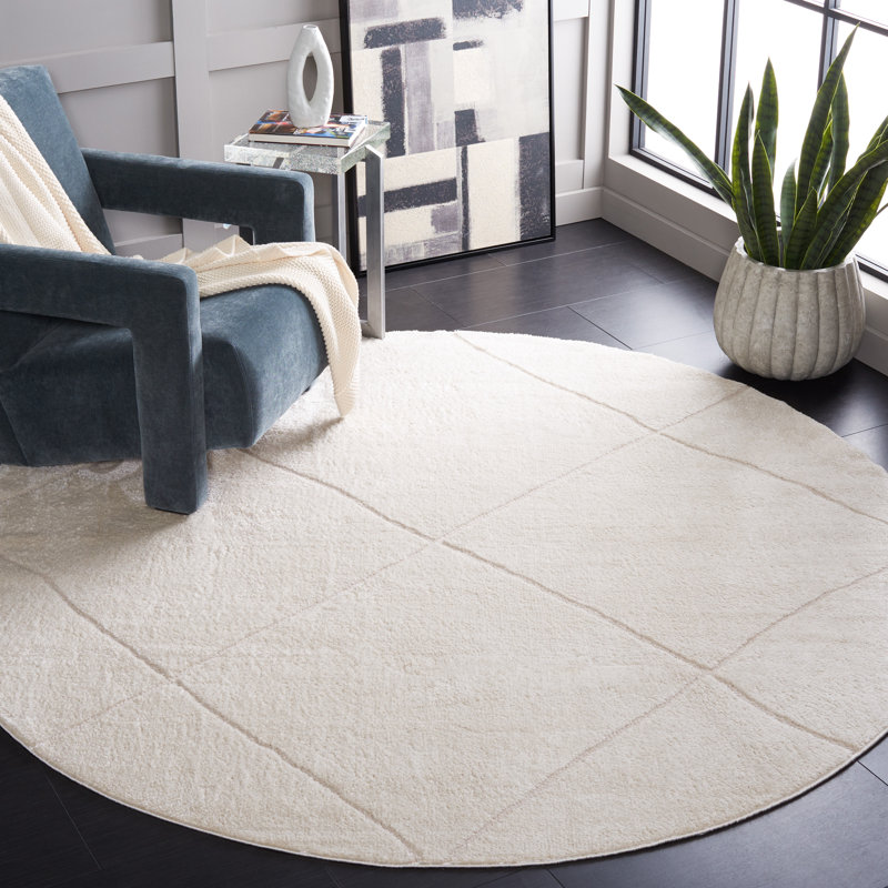 Bracha Geometric Area Rug, Round 201 cm