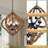 Allysha Rustic 6 Lights Orb Wood Chandelier-719292538