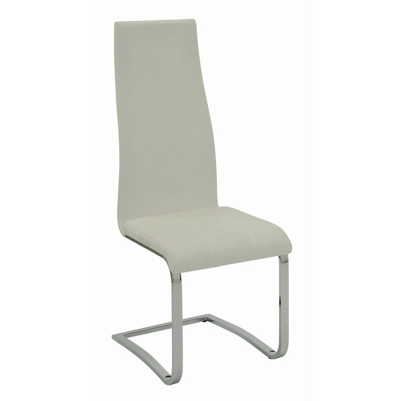 Chaise de salle à manger à haut dossier Koviljka - gris (ensemble de 4), Blanc